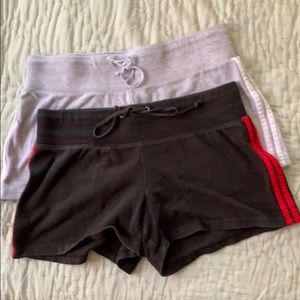 Two pairs of gym shorts—gently worn.
